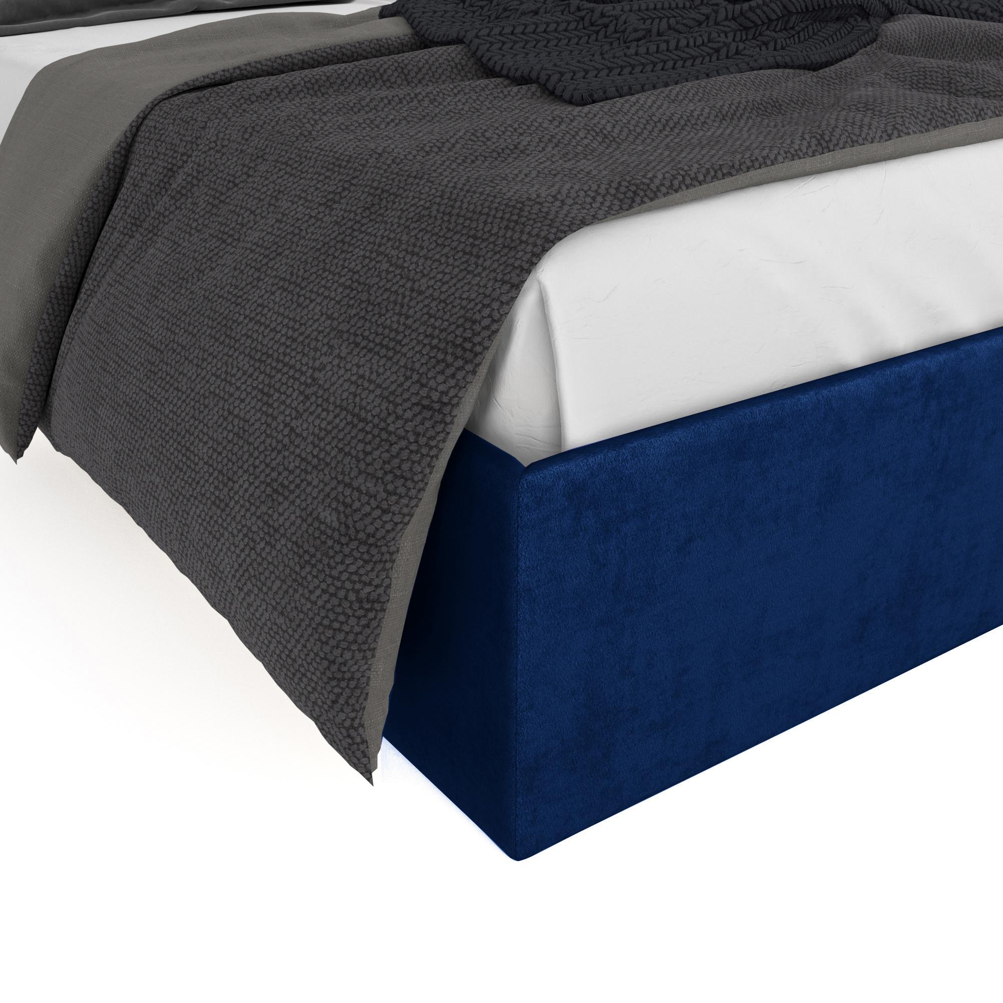 Кровать Жаклиз синяя 200х200 изображение товара