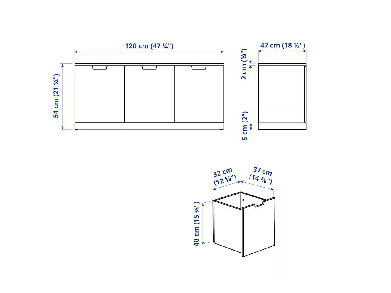 Комод Нордли 45 black ИКЕА (IKEA) изображение товара