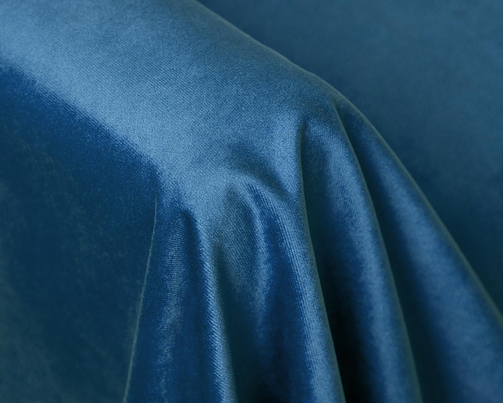 Кровать Альболоте синяя велюр 160х200 изображение товара